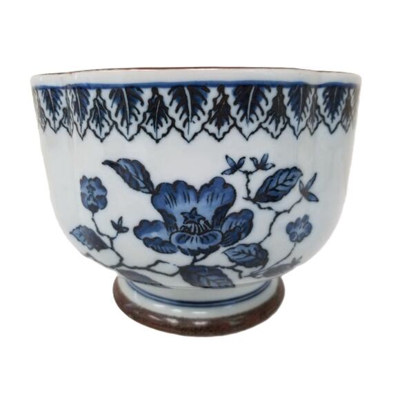 Vintage Toyo “Dover Blue” Floral Porcelain Bowl – 7.5” Made in Japan - Picture 2 of 7